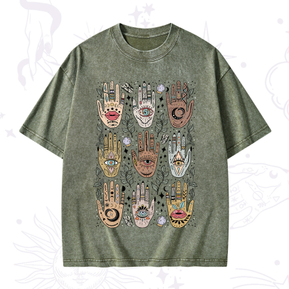 Purplehecate Helping Hands Washed T-Shirt