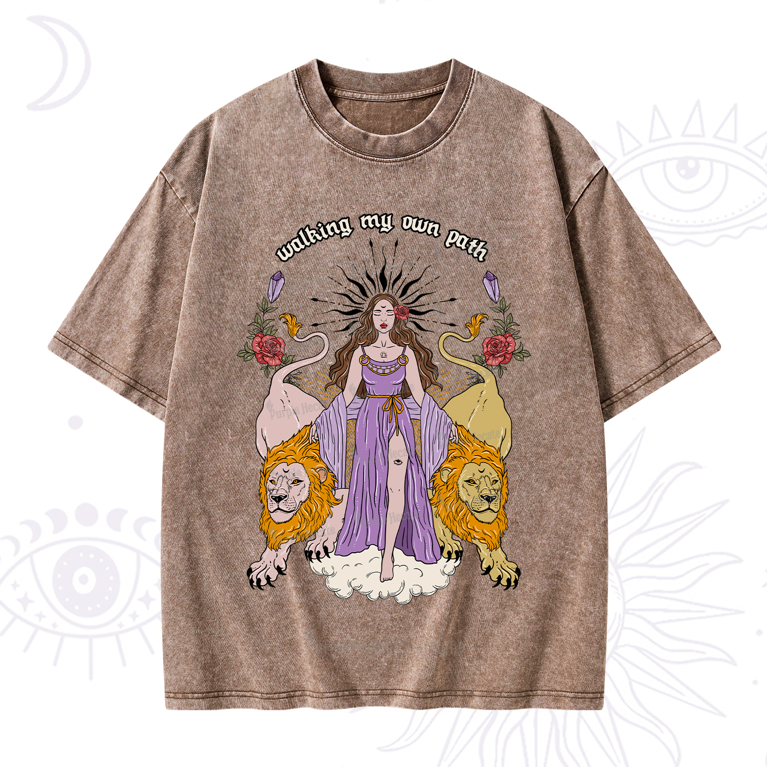 Purplehecate The Goddess Walking My Own Path Washed T-Shirt