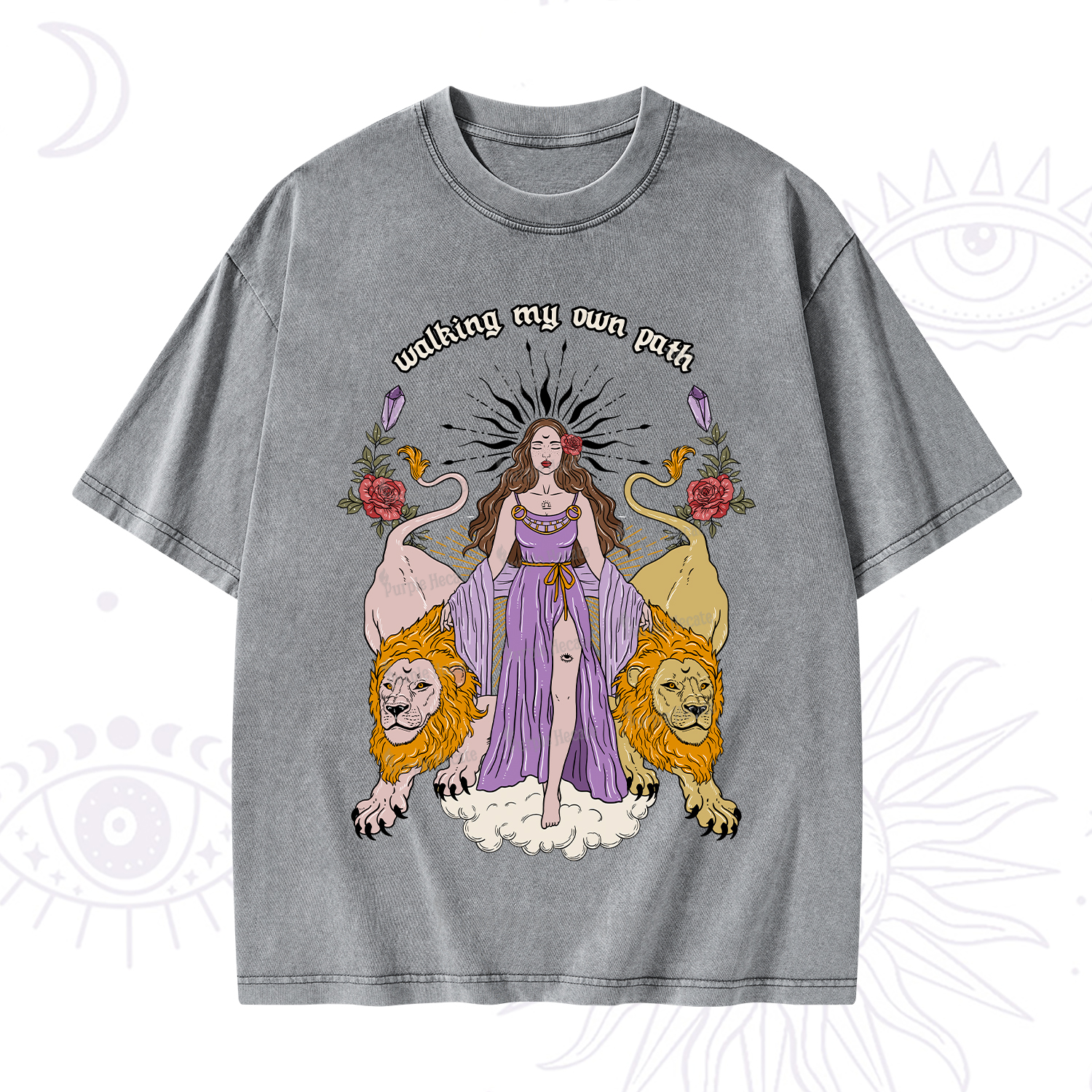 Purplehecate The Goddess Walking My Own Path Washed T-Shirt
