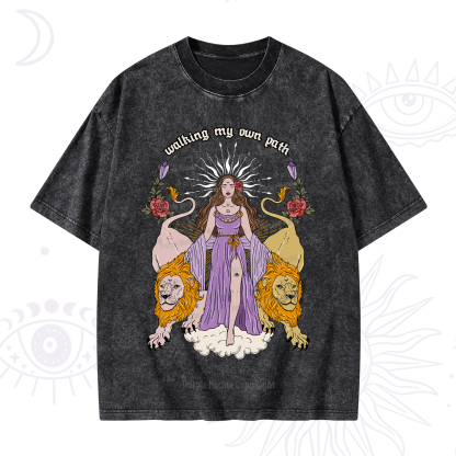 Purplehecate The Goddess Walking My Own Path Washed T-Shirt