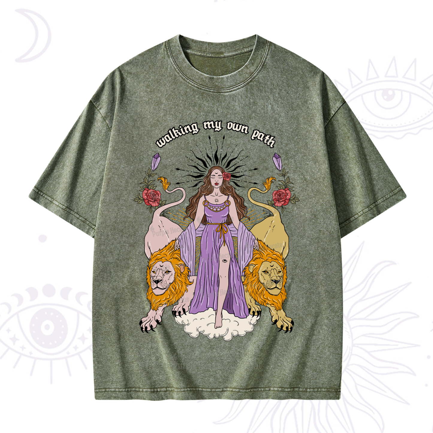 Purplehecate The Goddess Walking My Own Path Washed T-Shirt