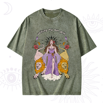 Purplehecate The Goddess Walking My Own Path Washed T-Shirt