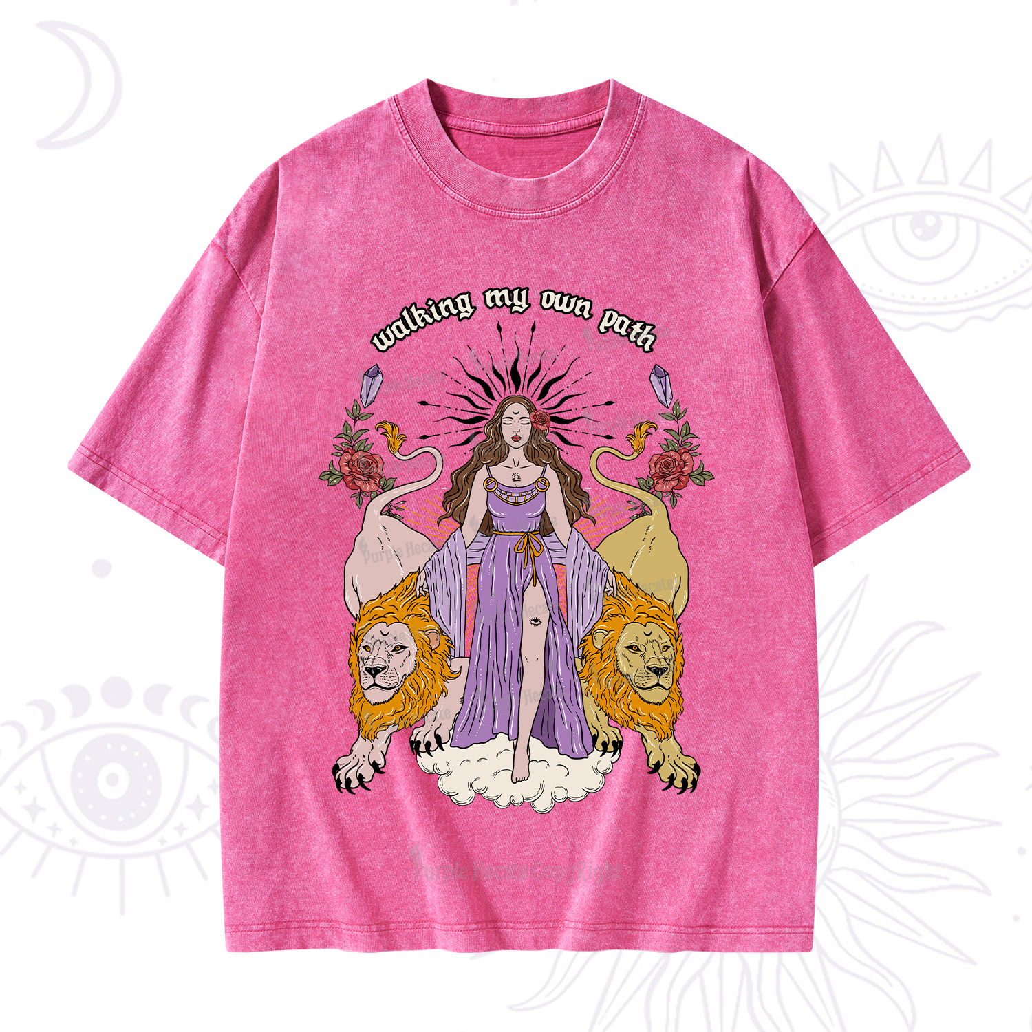 Purplehecate The Goddess Walking My Own Path Washed T-Shirt