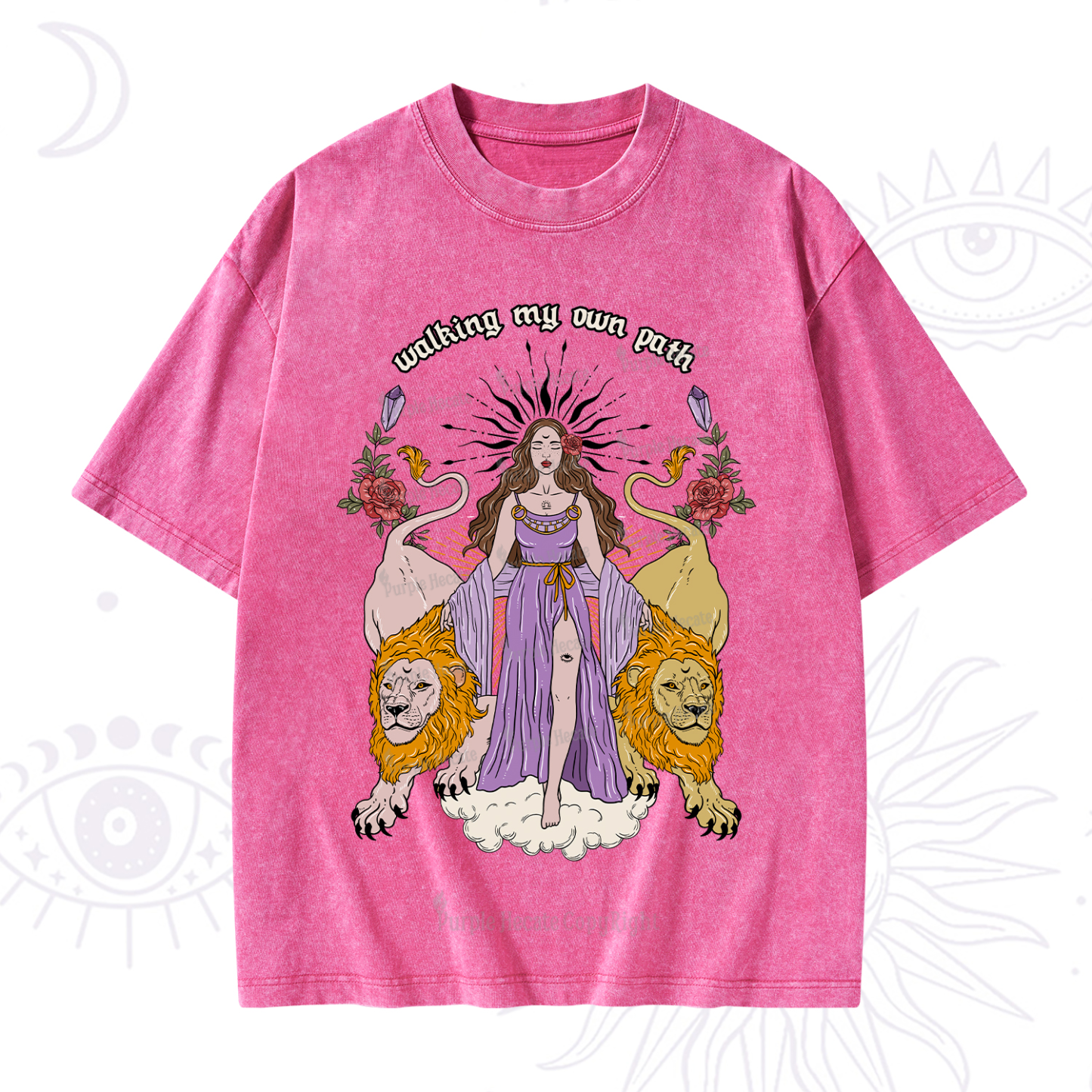 Purplehecate The Goddess Walking My Own Path Washed T-Shirt