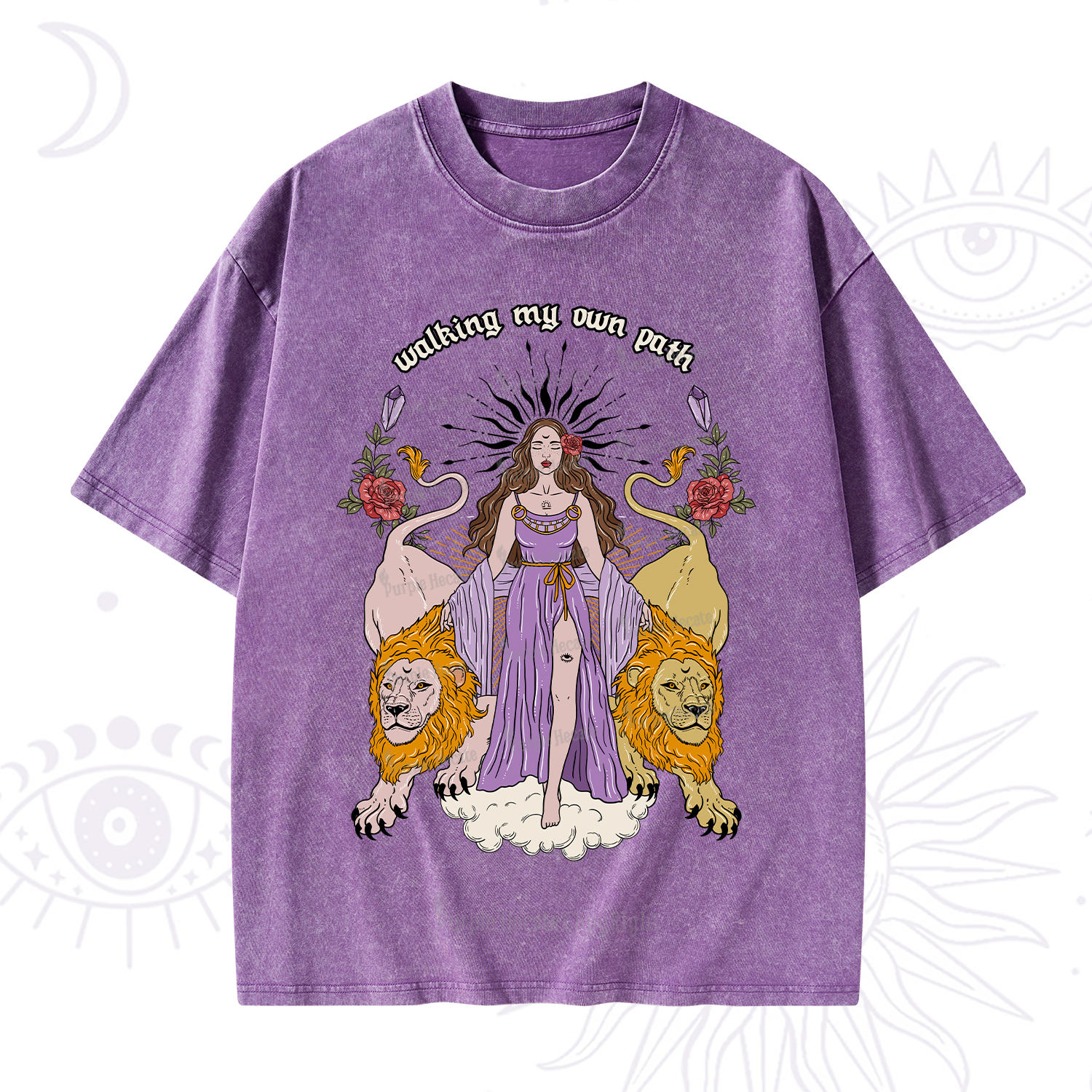 Purplehecate The Goddess Walking My Own Path Washed T-Shirt
