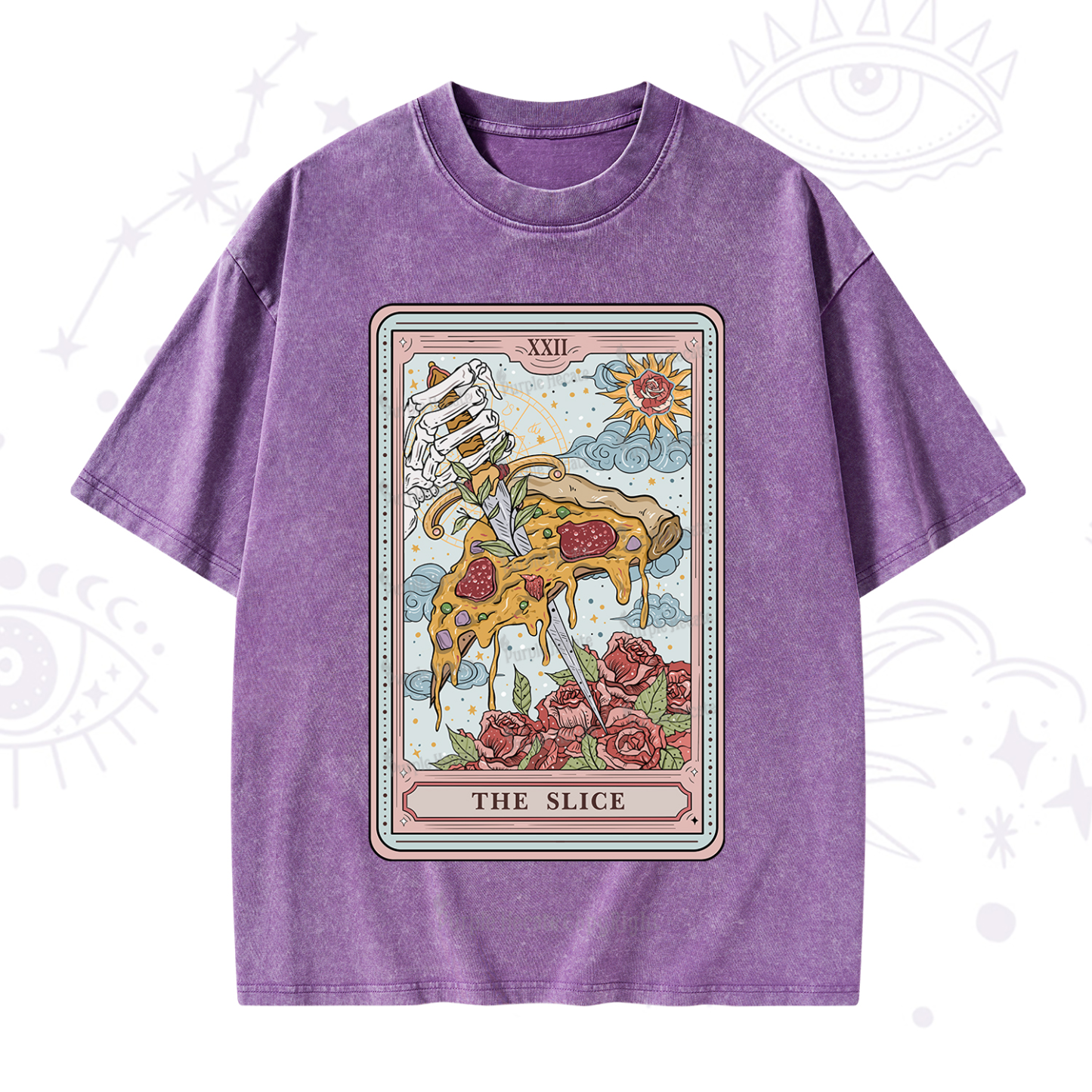 Purplehecate The Slice Tarot Washed T-Shirt