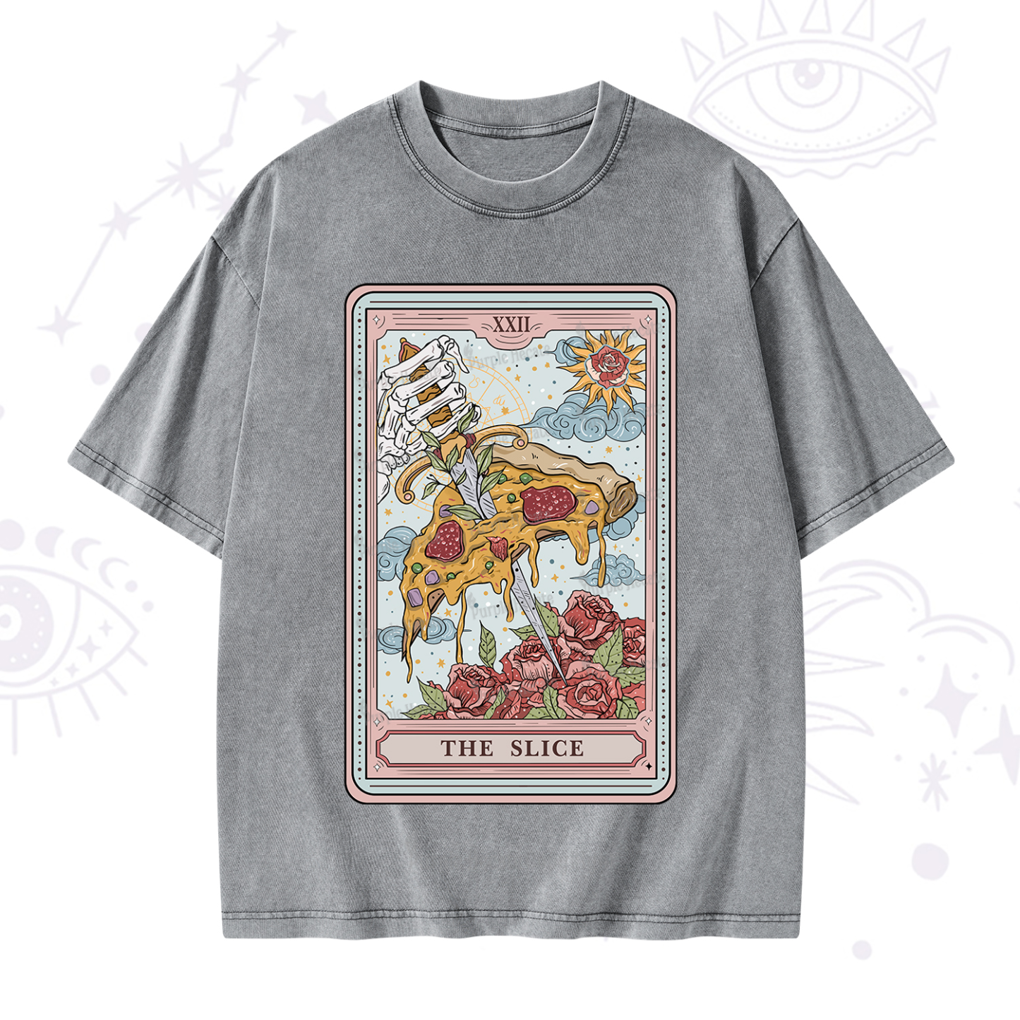 Purplehecate The Slice Tarot Washed T-Shirt