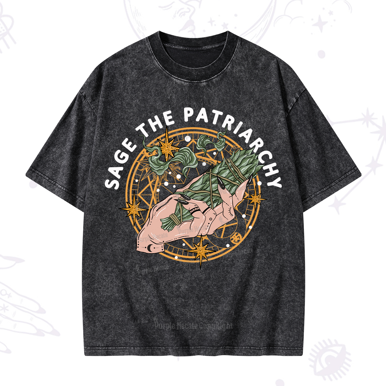 Purplehecate Sage The Patriarchy Washed T-Shirt