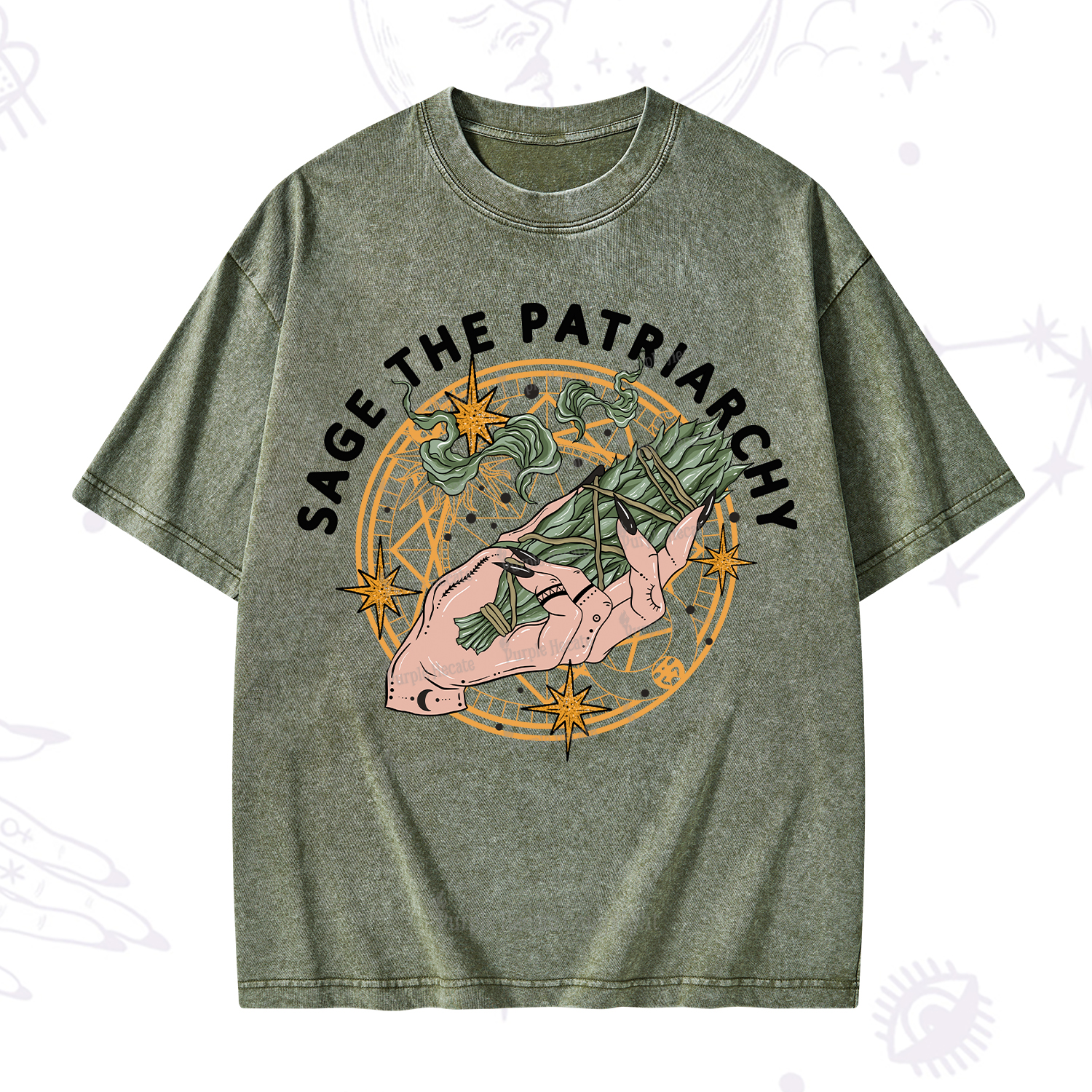 Purplehecate Sage The Patriarchy Washed T-Shirt