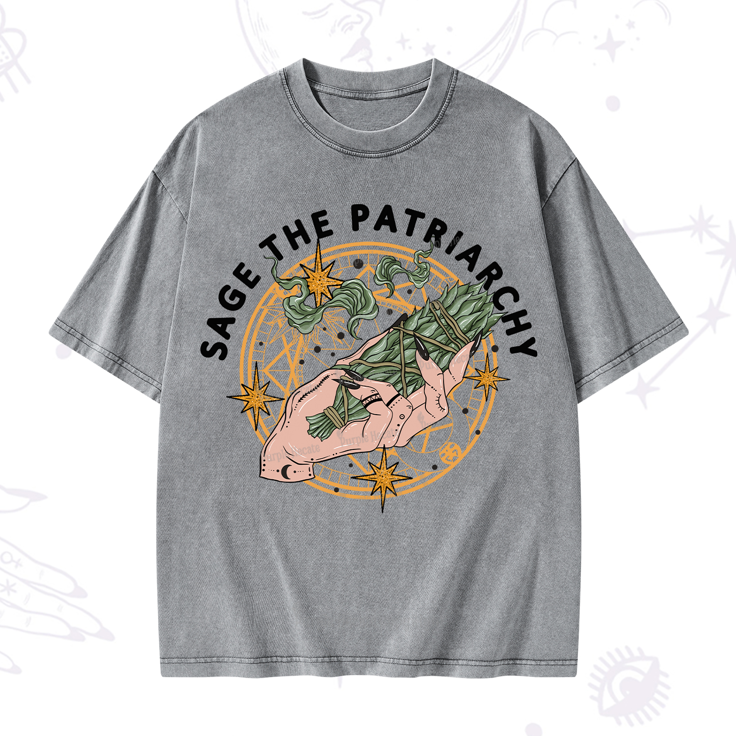 Purplehecate Sage The Patriarchy Washed T-Shirt