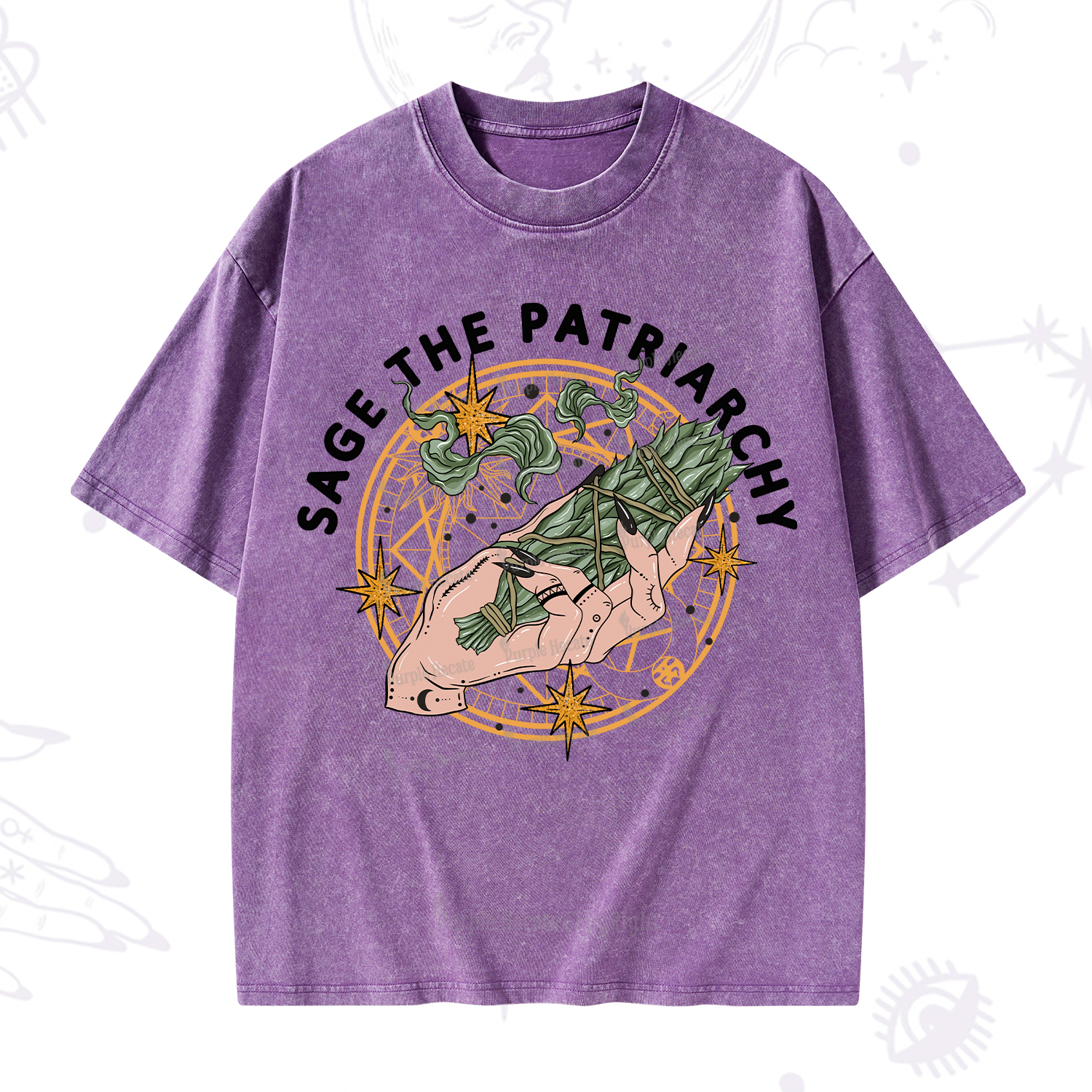 Purplehecate Sage The Patriarchy Washed T-Shirt