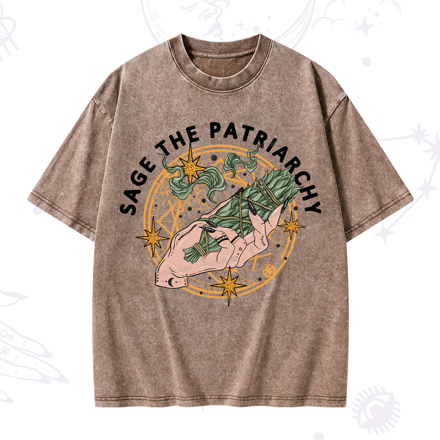 Purplehecate Sage The Patriarchy Washed T-Shirt