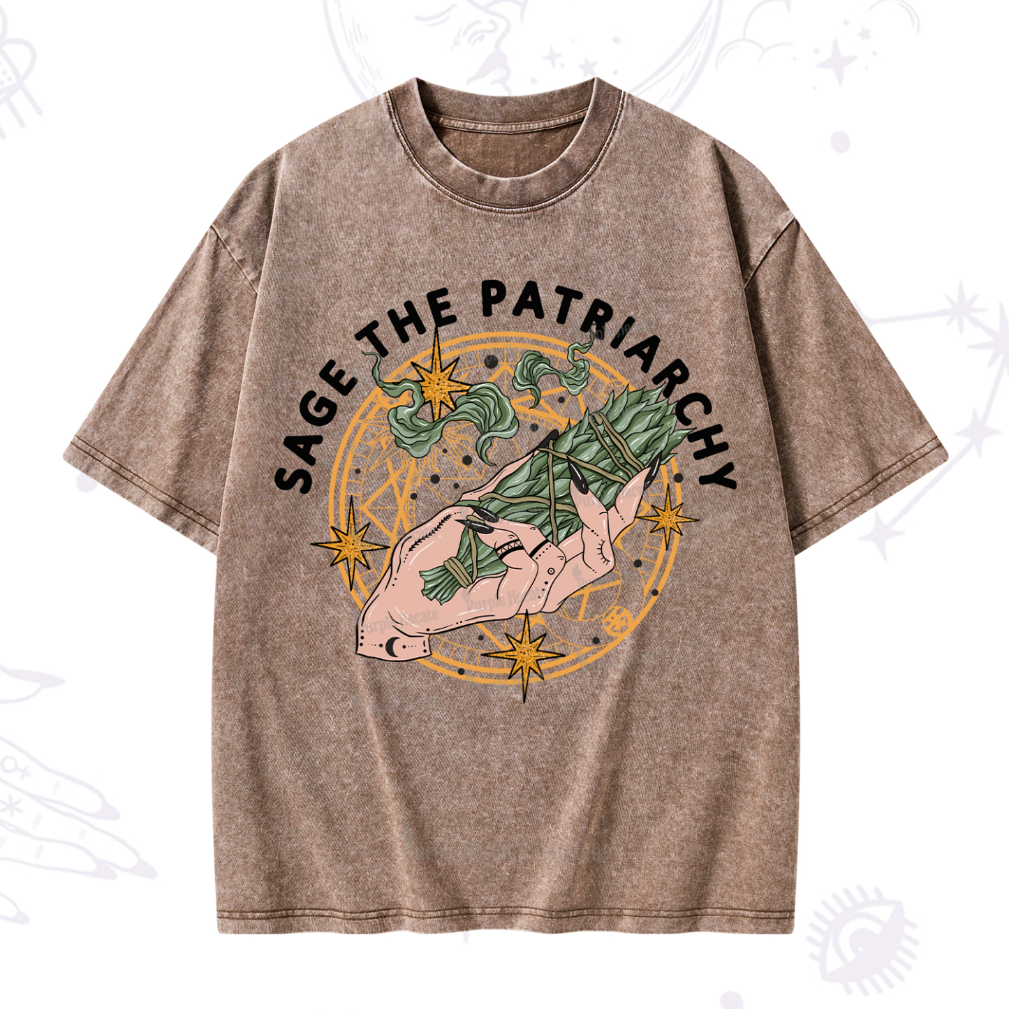 Purplehecate Sage The Patriarchy Washed T-Shirt