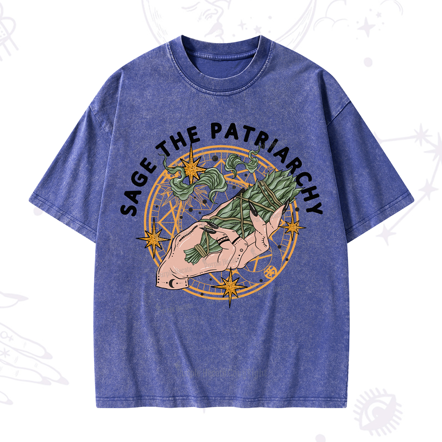 Purplehecate Sage The Patriarchy Washed T-Shirt