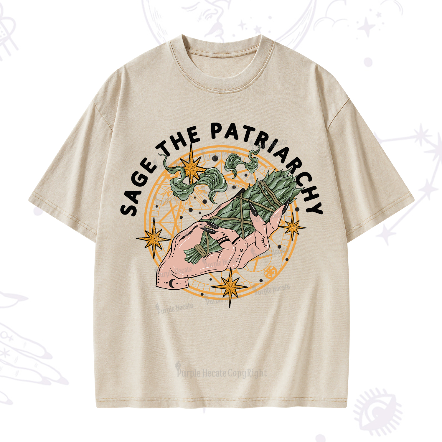 Purplehecate Sage The Patriarchy Washed T-Shirt