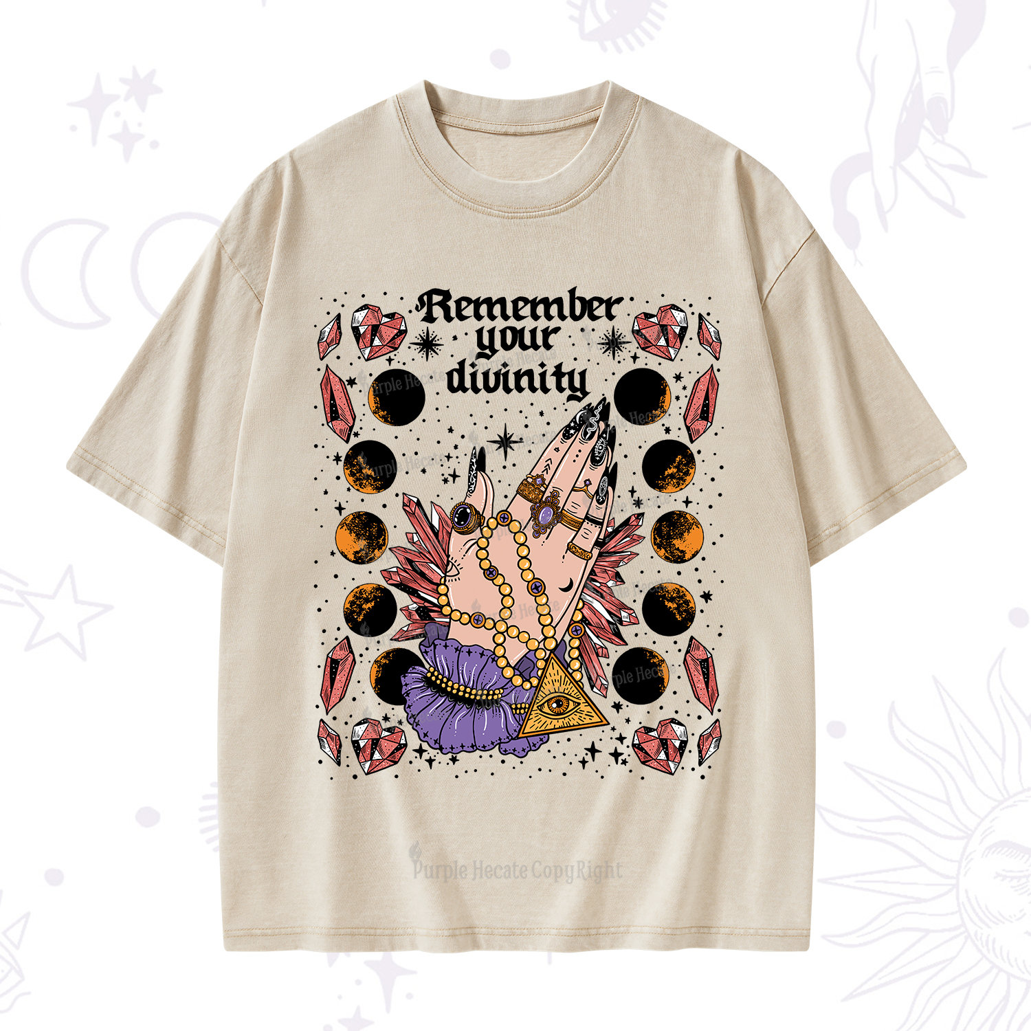 Purplehecate Remember Your Divinity Washed T-Shirt