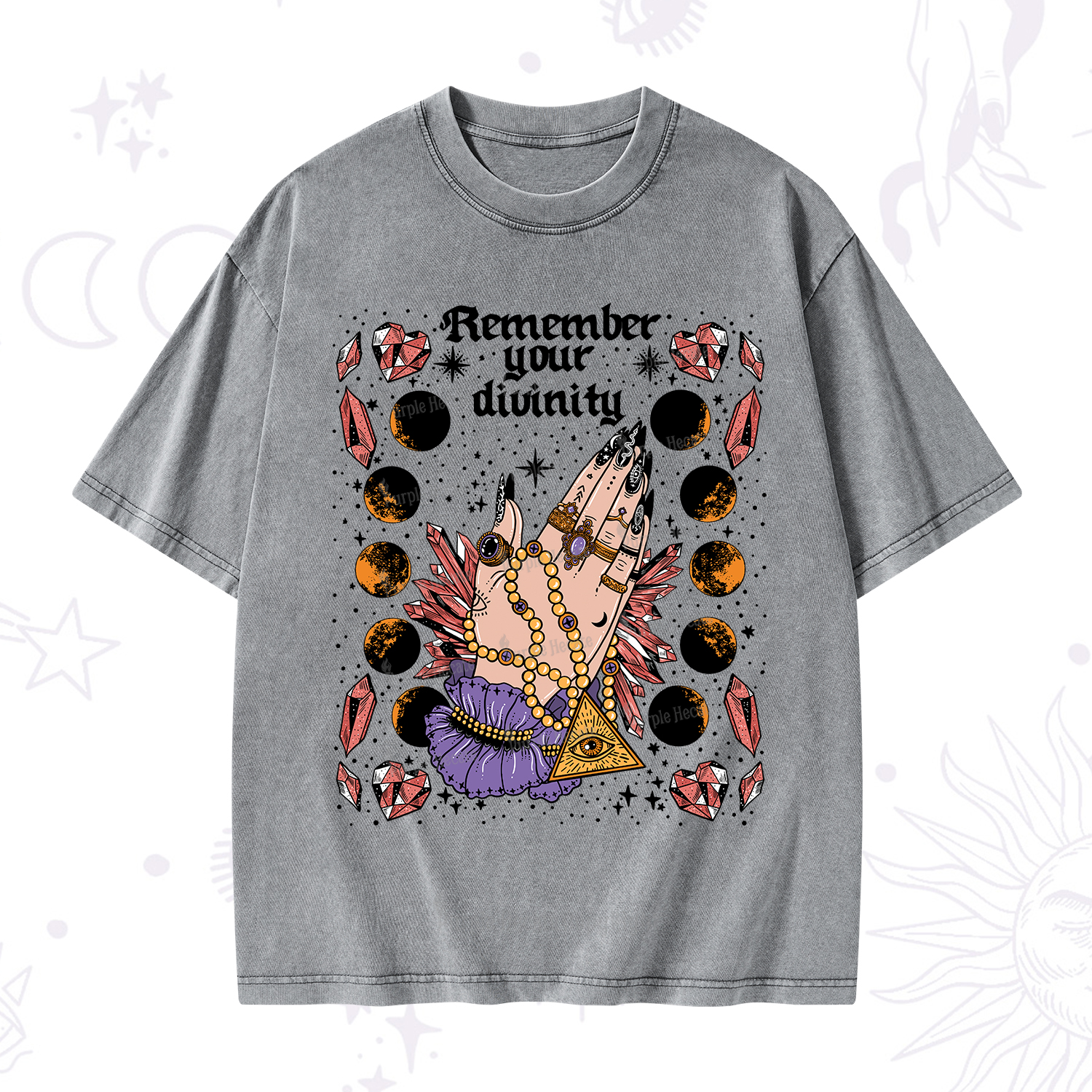 Purplehecate Remember Your Divinity Washed T-Shirt