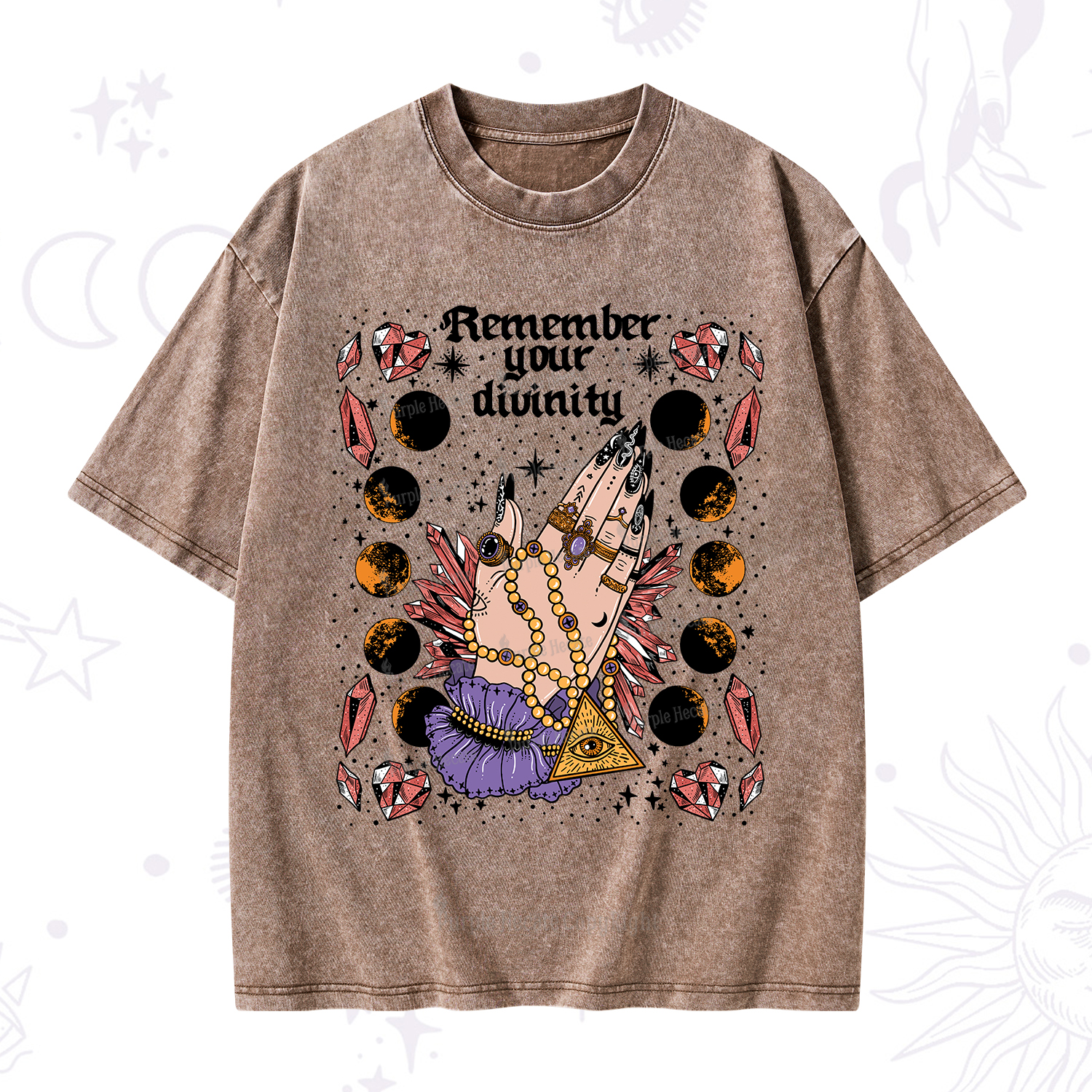 Purplehecate Remember Your Divinity Washed T-Shirt