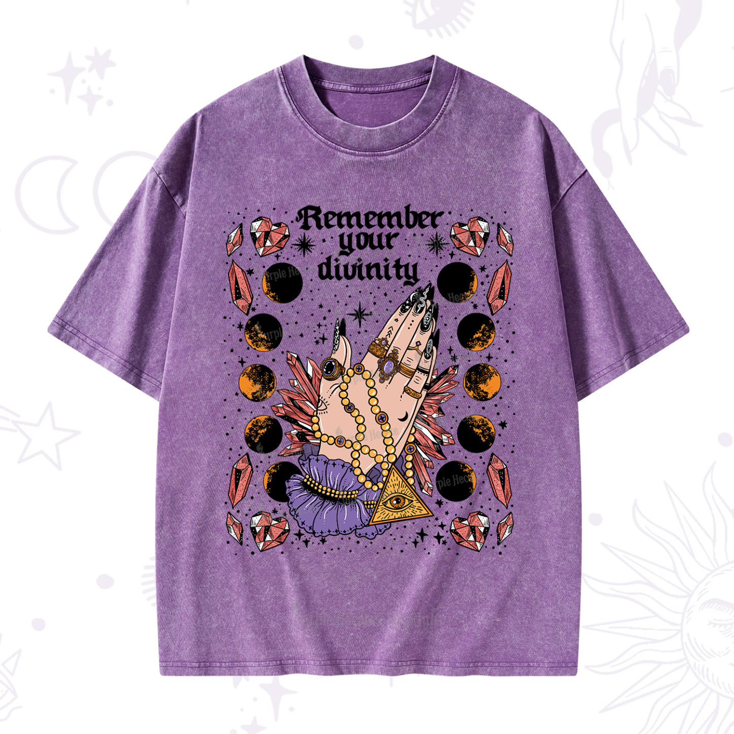 Purplehecate Remember Your Divinity Washed T-Shirt
