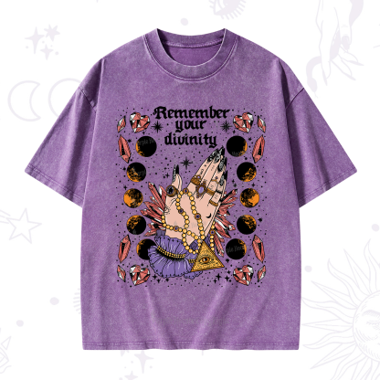 Purplehecate Remember Your Divinity Washed T-Shirt