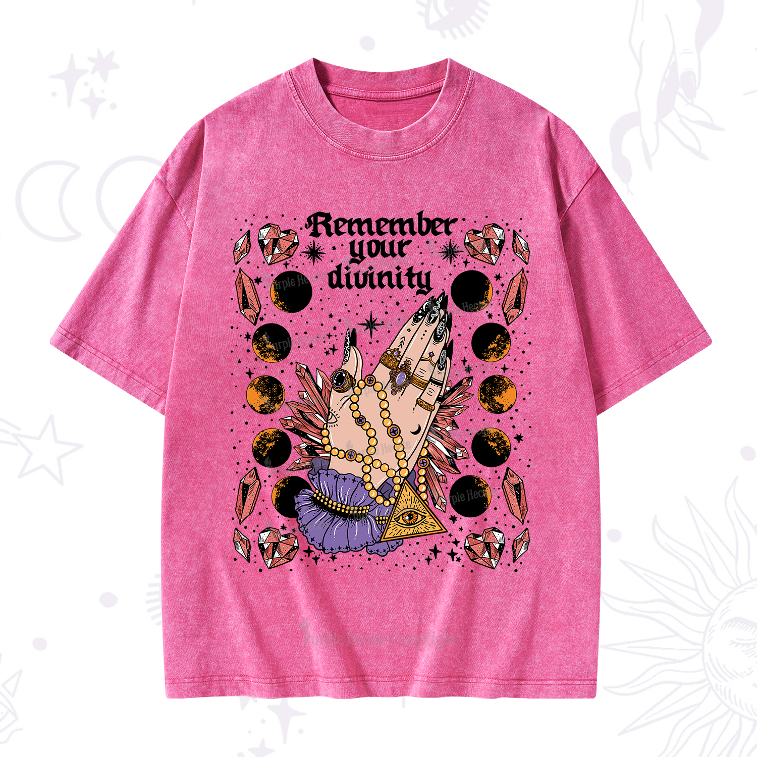 Purplehecate Remember Your Divinity Washed T-Shirt