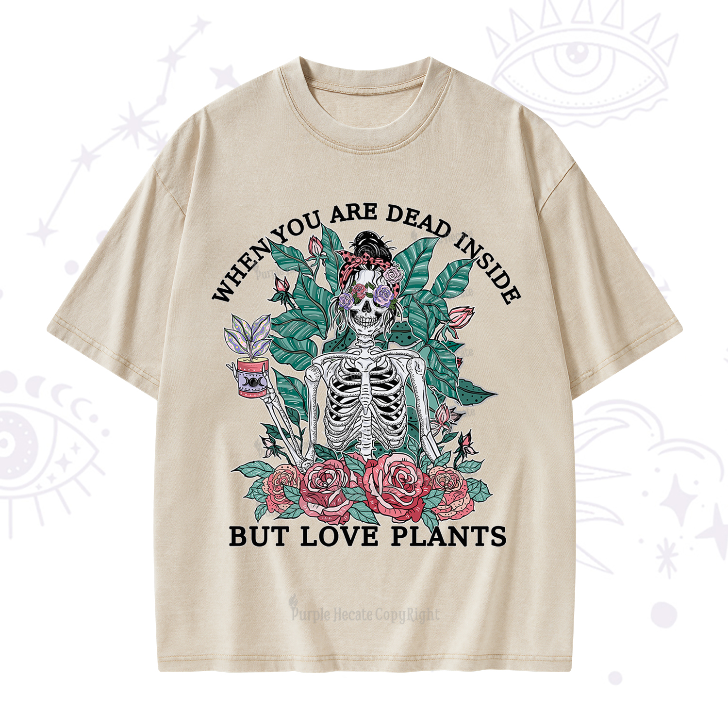 Purplehecate When You Dead Inside Washed T-Shirt