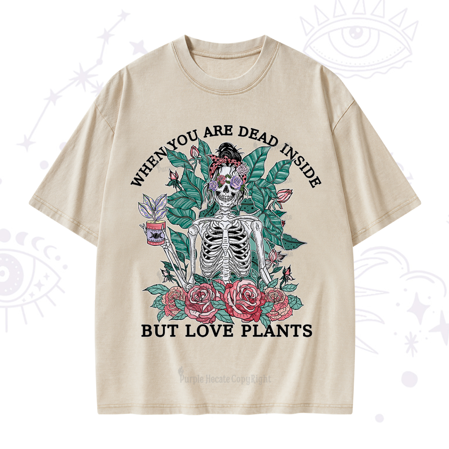 Purplehecate When You Dead Inside Washed T-Shirt