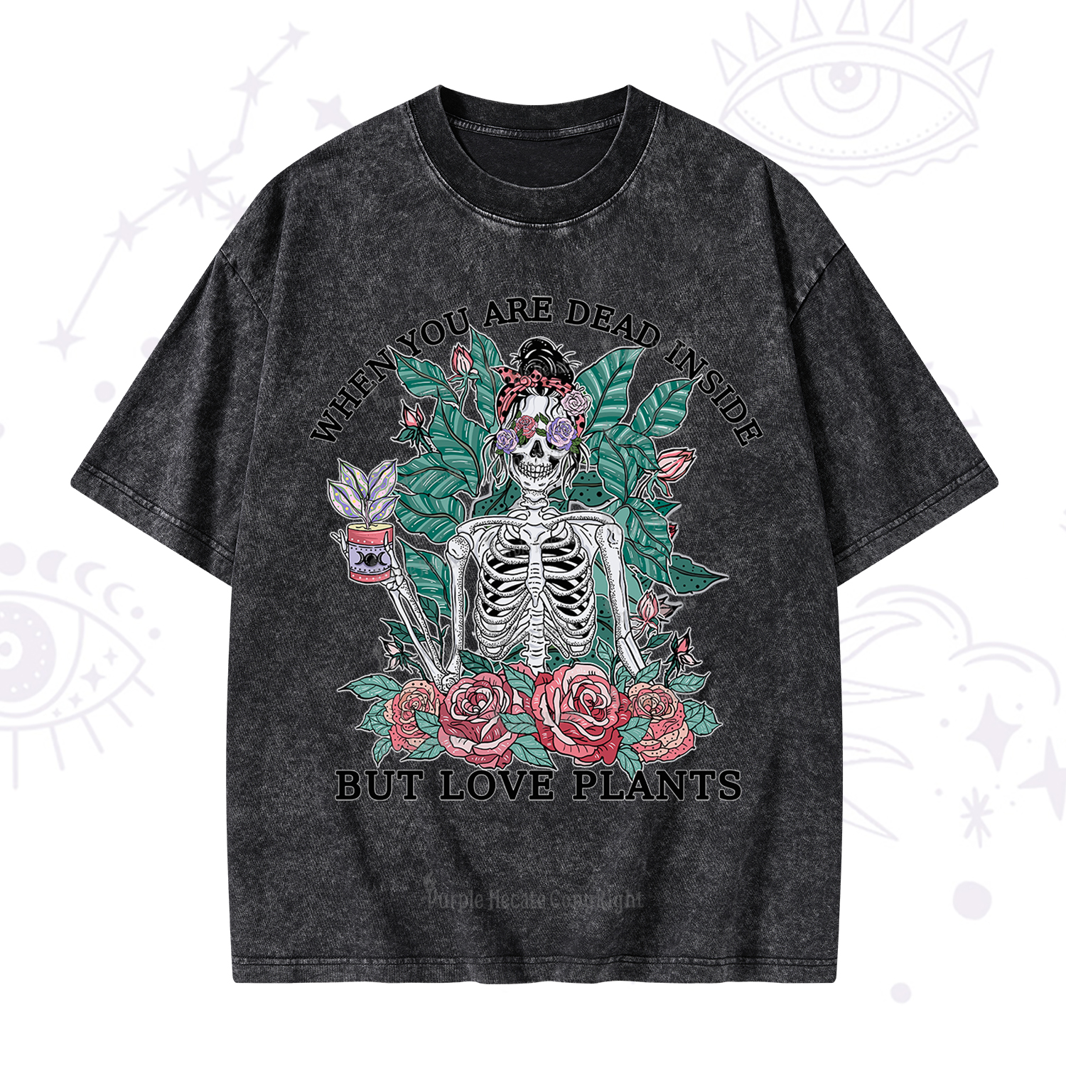 Purplehecate When You Dead Inside Washed T-Shirt