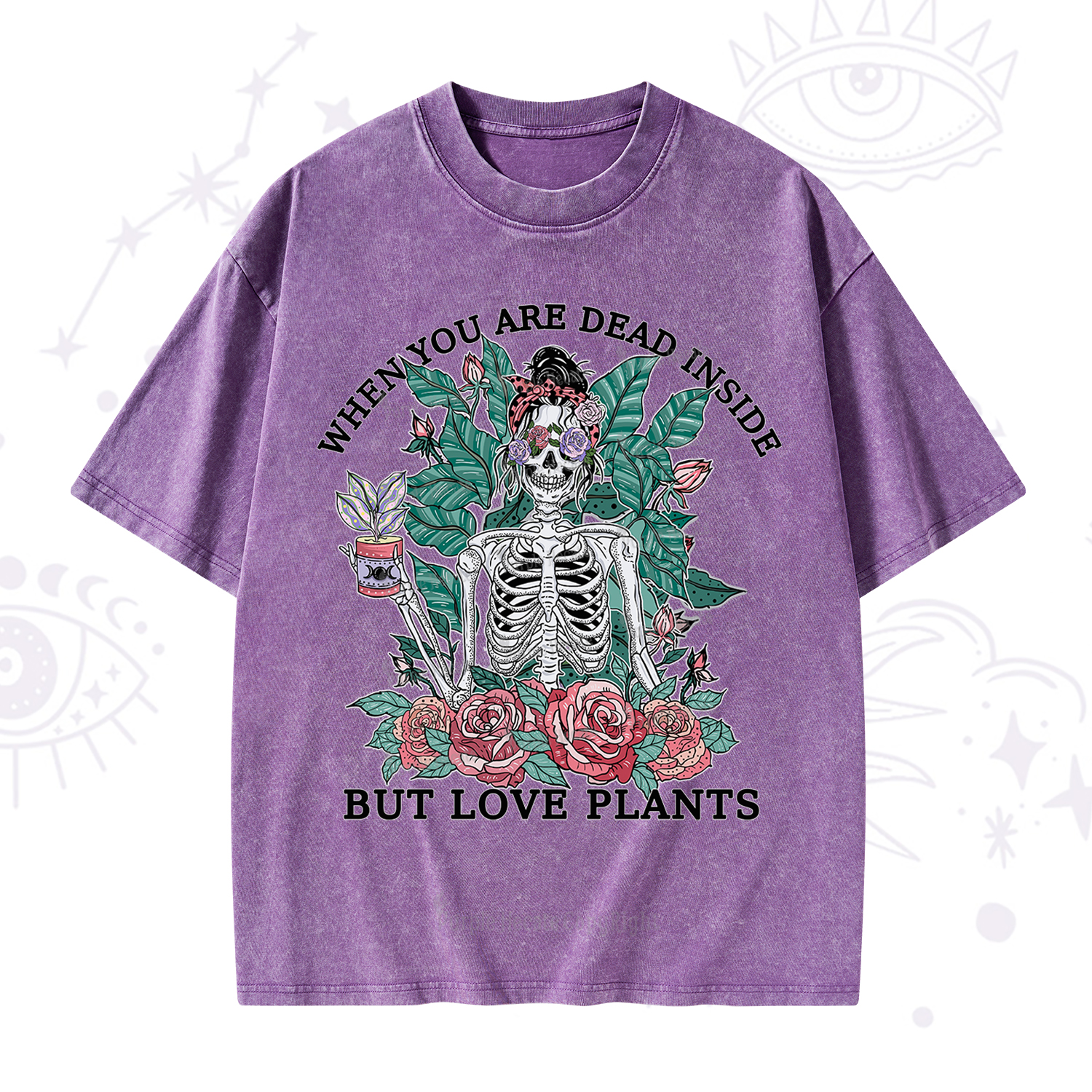 Purplehecate When You Dead Inside Washed T-Shirt