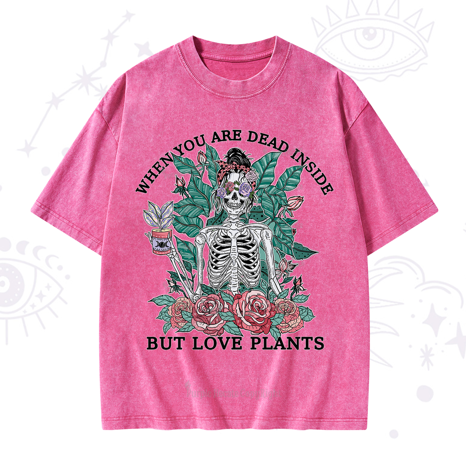 Purplehecate When You Dead Inside Washed T-Shirt