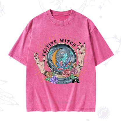 Purplehecate Festive Witch Washed T-Shirt
