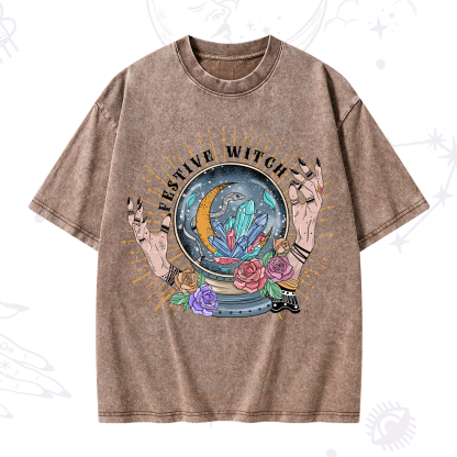 Purplehecate Festive Witch Washed T-Shirt