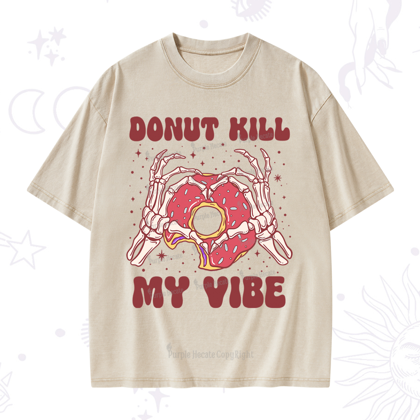 Purplehecate Donut Kill My Vibe Washed T-Shirt