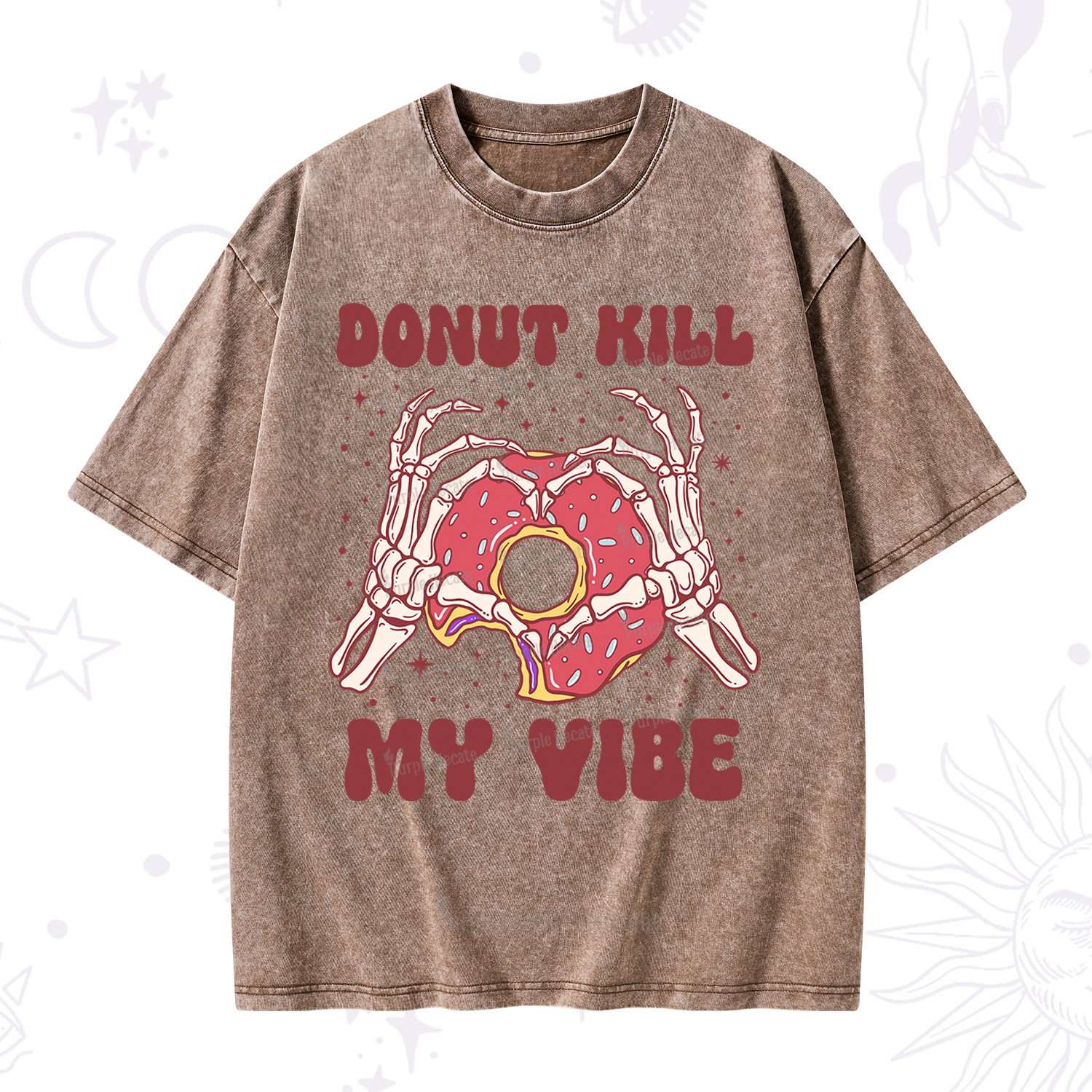 Purplehecate Donut Kill My Vibe Washed T-Shirt