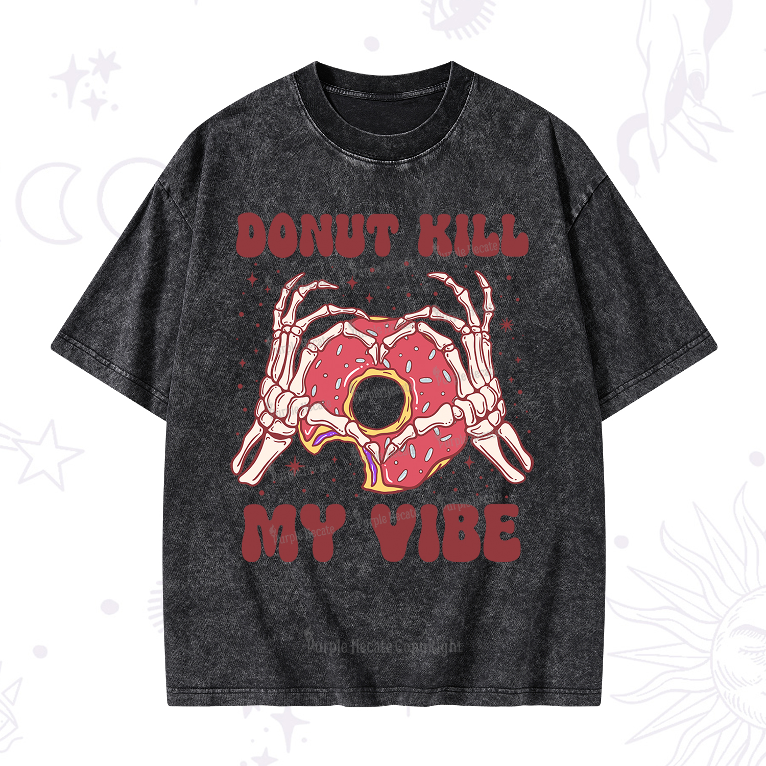 Purplehecate Donut Kill My Vibe Washed T-Shirt
