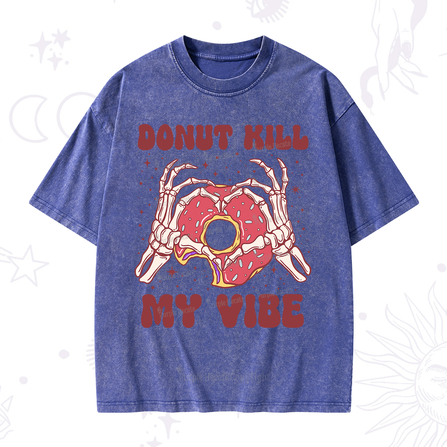 Purplehecate Donut Kill My Vibe Washed T-Shirt