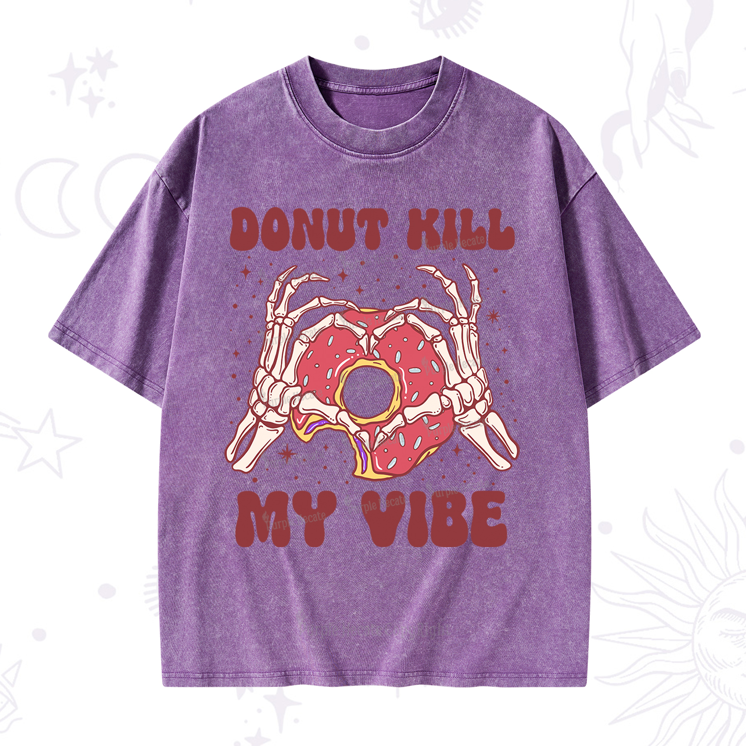 Purplehecate Donut Kill My Vibe Washed T-Shirt