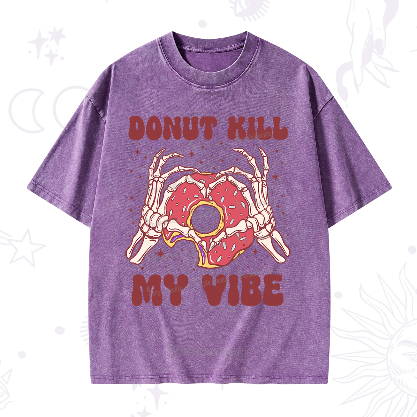 Purplehecate Donut Kill My Vibe Washed T-Shirt