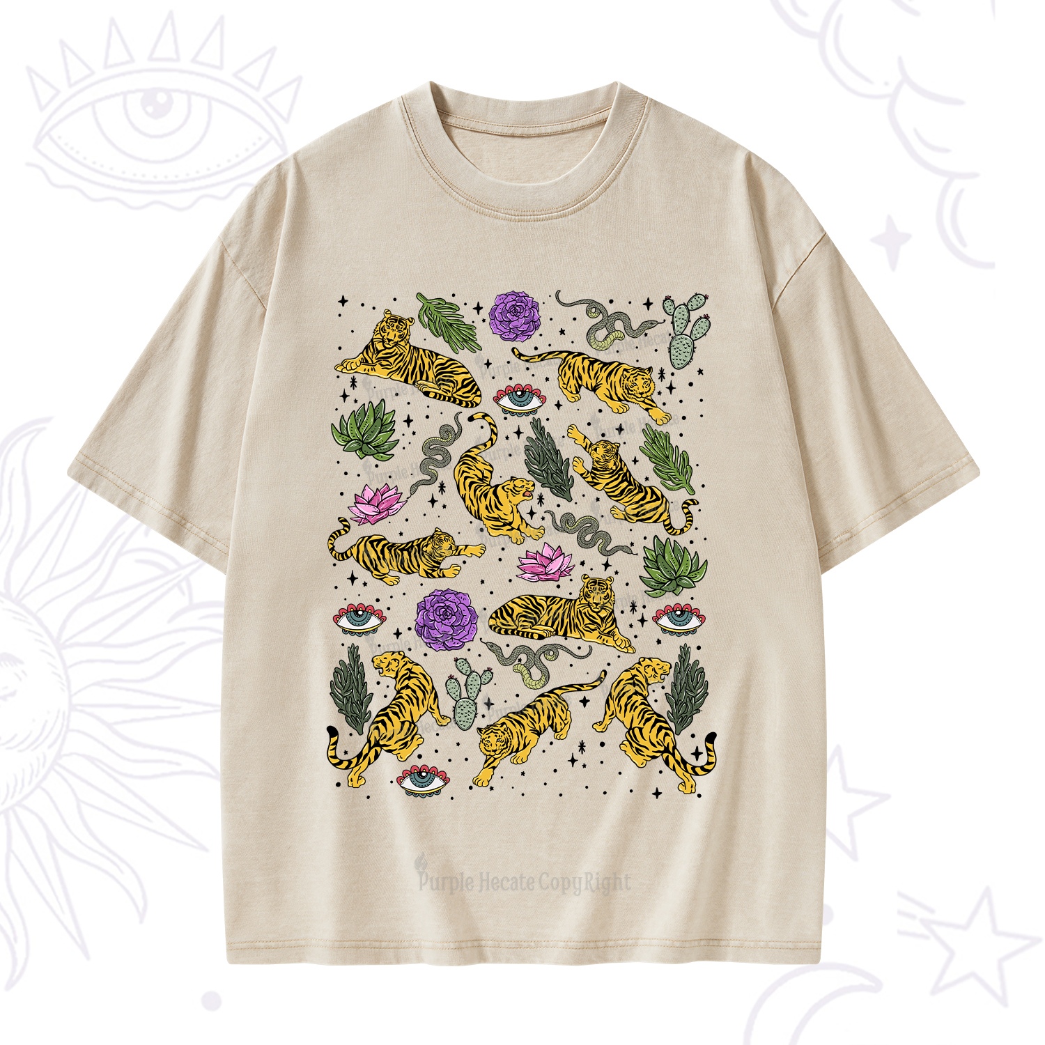 Purplehecate Desert Tiger Washed T-Shirt