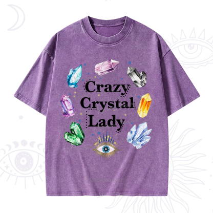 Purplehecate Crazy Crystal Lady Washed T-Shirt