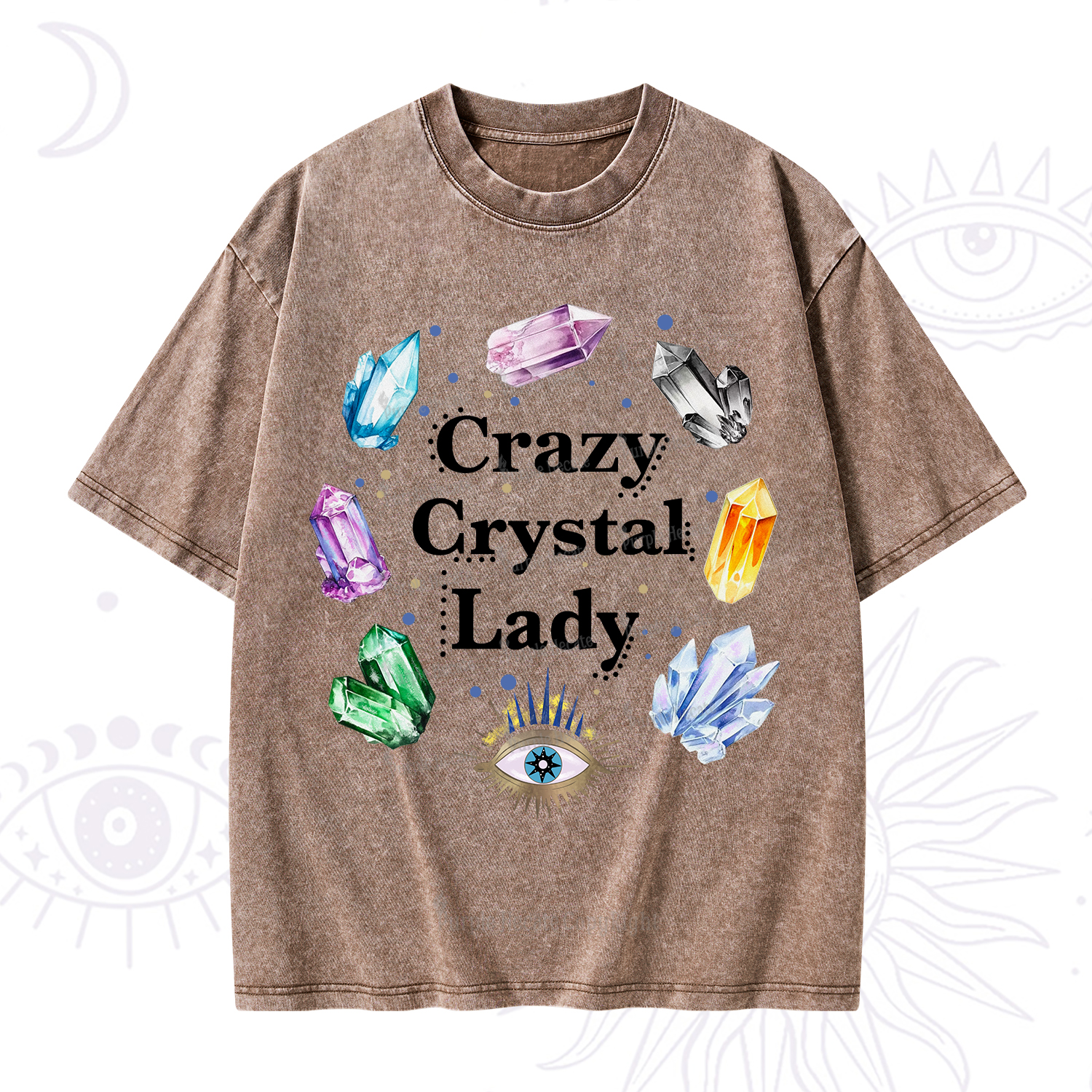 Purplehecate Crazy Crystal Lady Washed T-Shirt