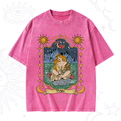 Purplehecate Virgo Zodiac Washed T-Shirt
