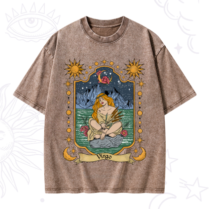 Purplehecate Virgo Zodiac Washed T-Shirt