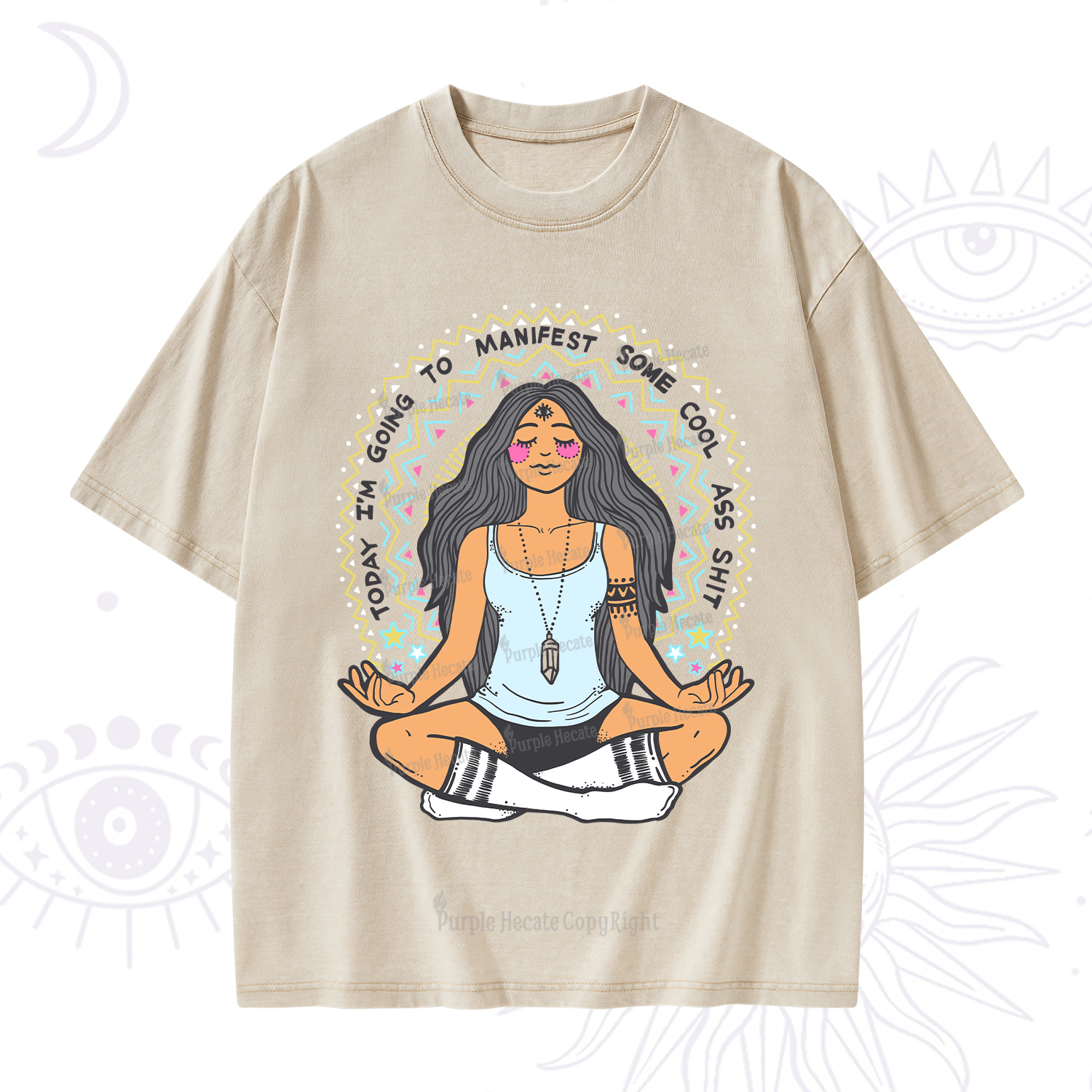 Purplehecate Today I'm Going To Manifest Washed T-Shirt