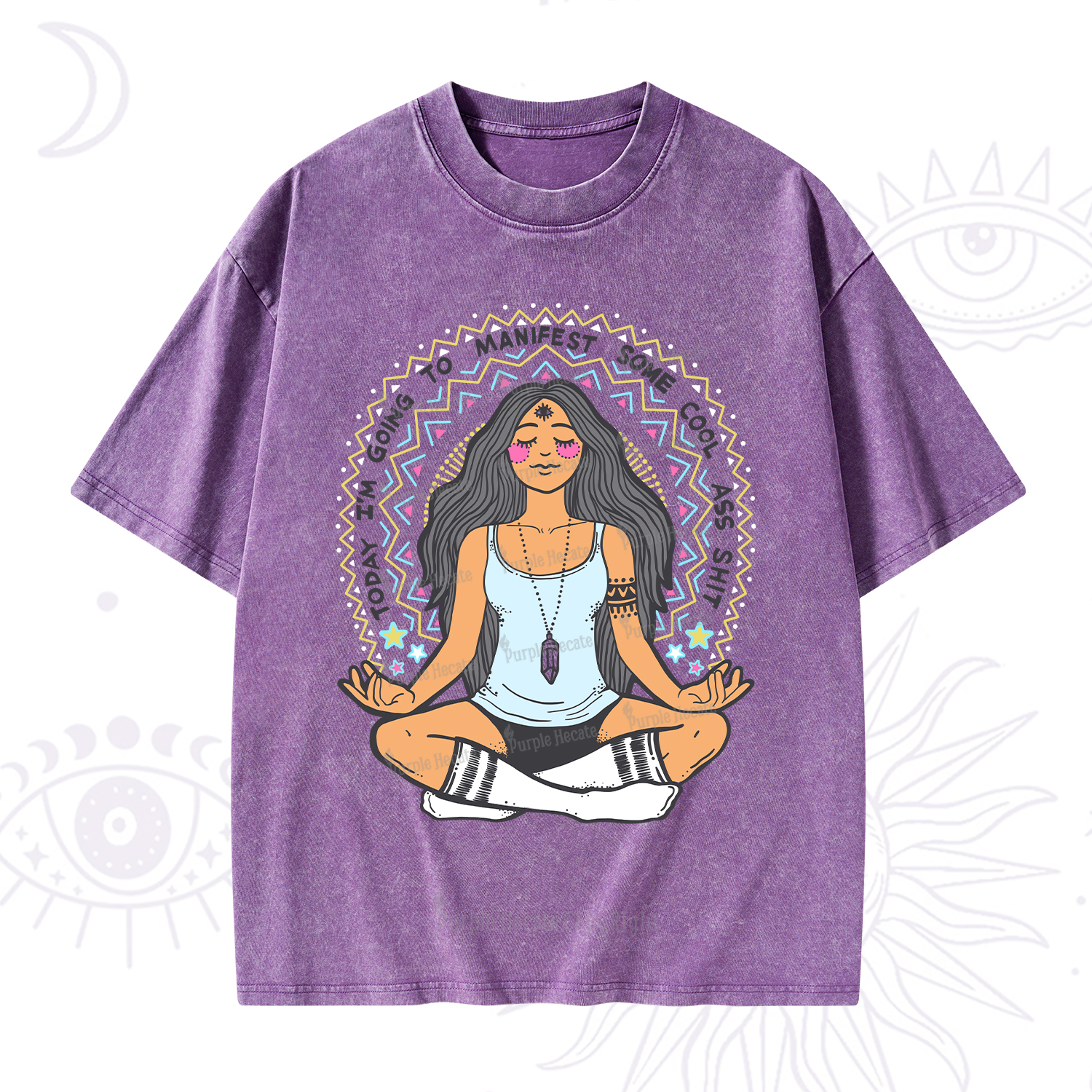 Purplehecate Today I'm Going To Manifest Washed T-Shirt