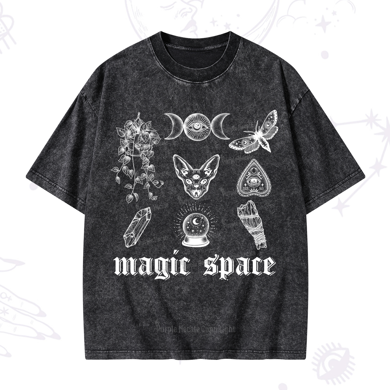Purplehecate Magic Space Washed T-Shirt