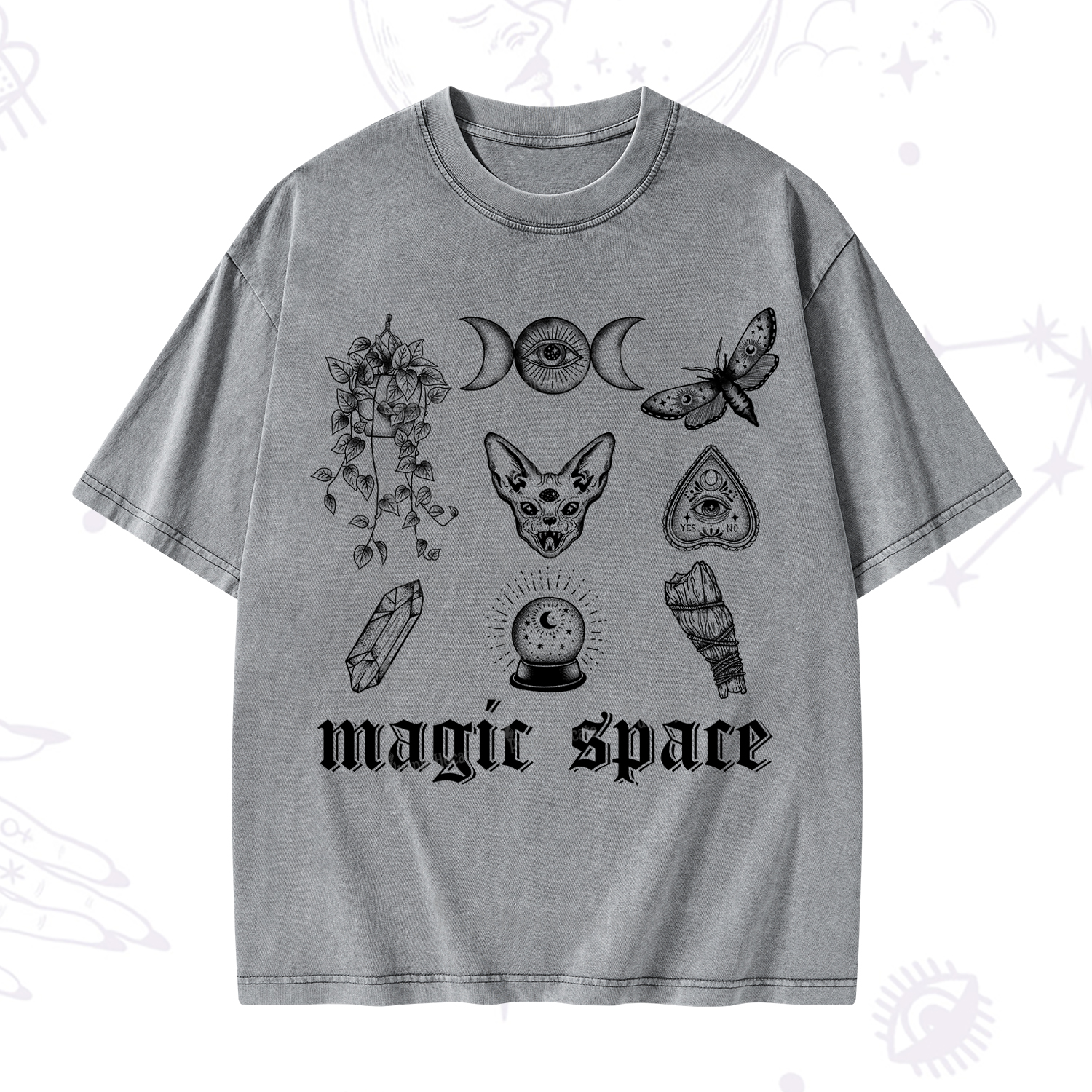 Purplehecate Magic Space Washed T-Shirt