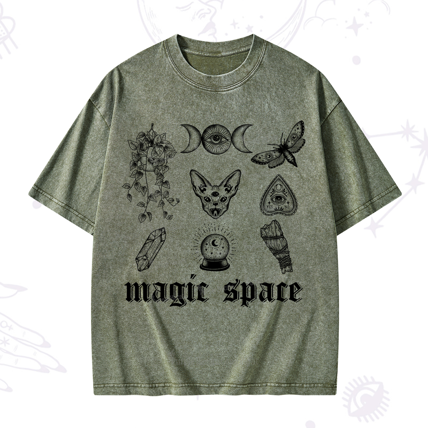 Purplehecate Magic Space Washed T-Shirt