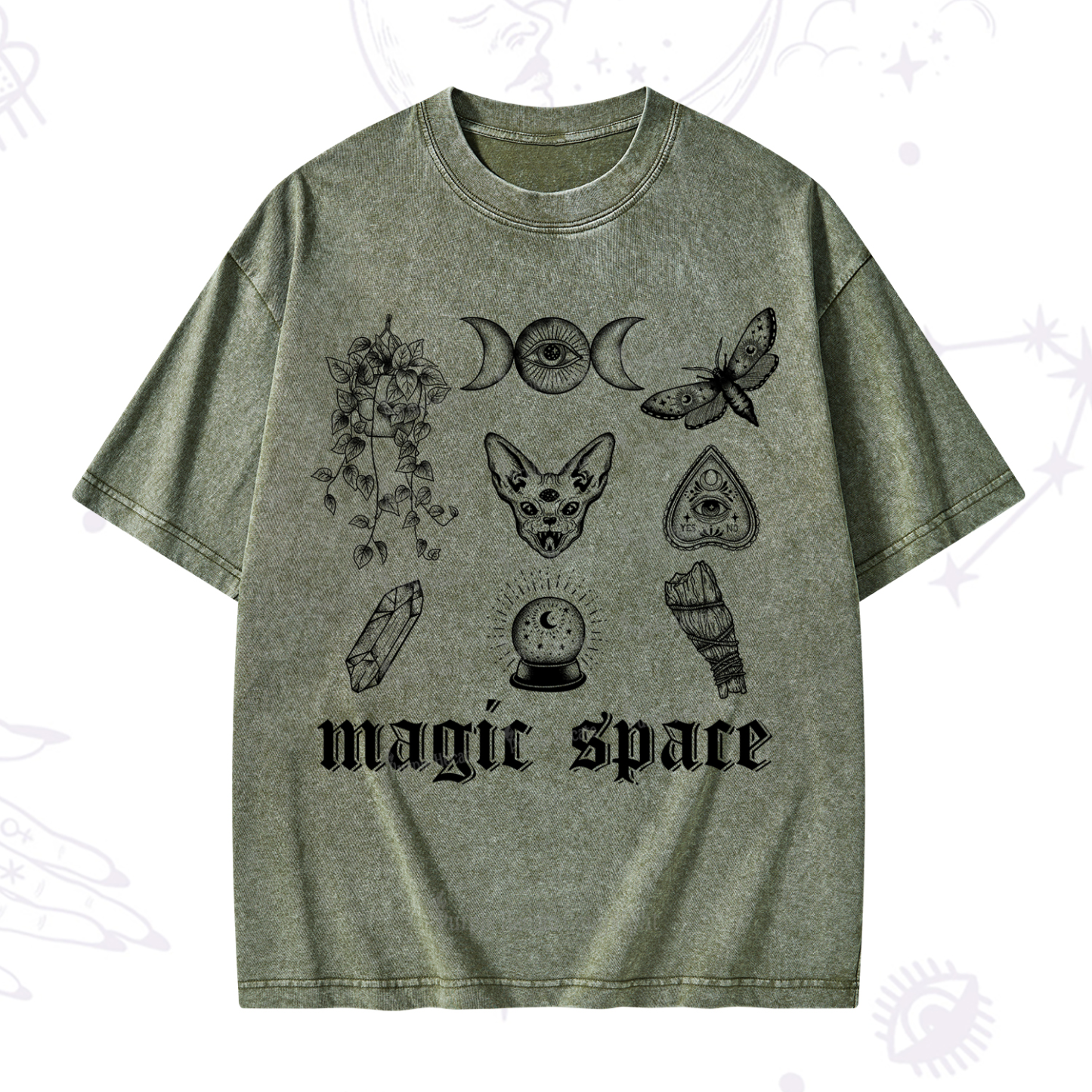 Purplehecate Magic Space Washed T-Shirt