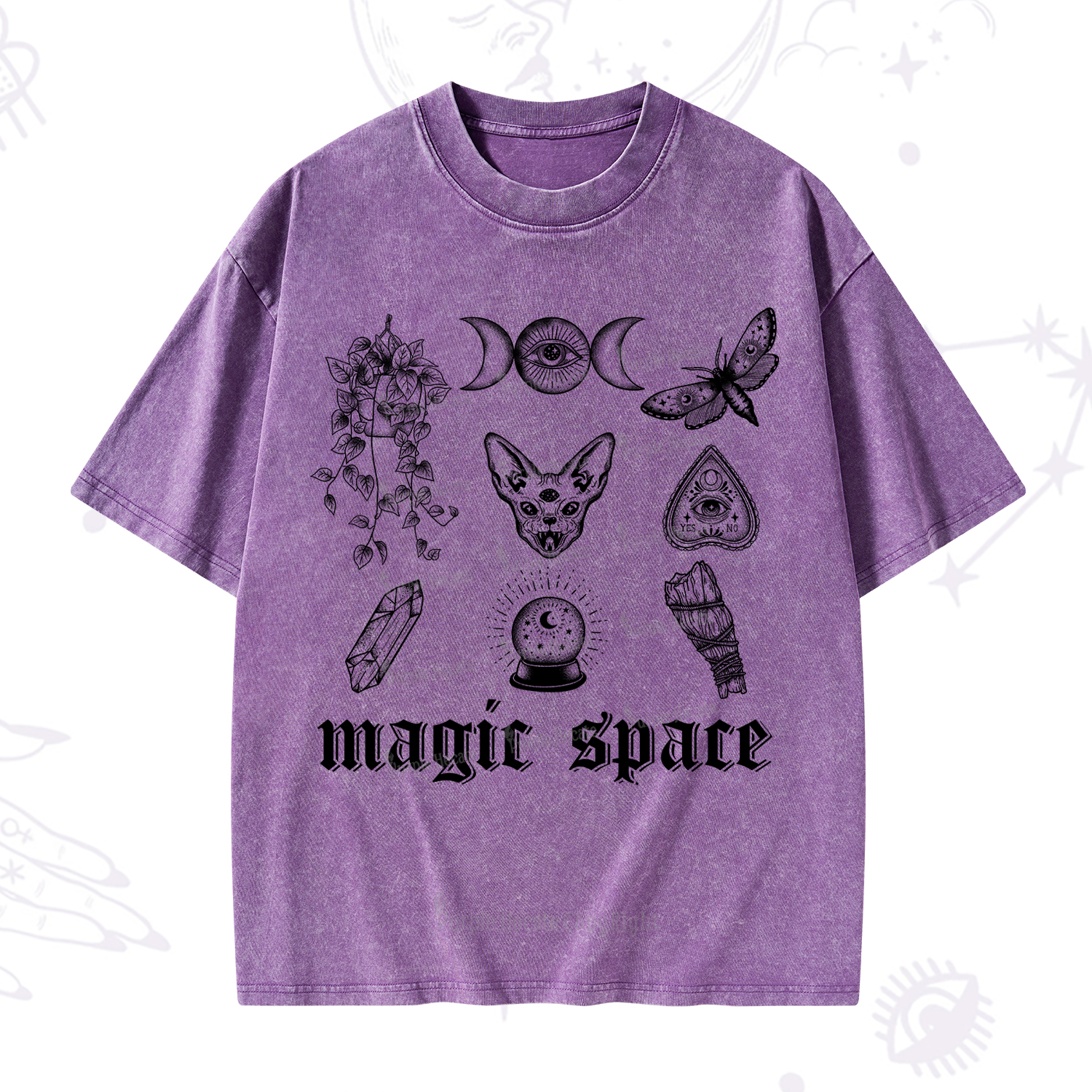 Purplehecate Magic Space Washed T-Shirt